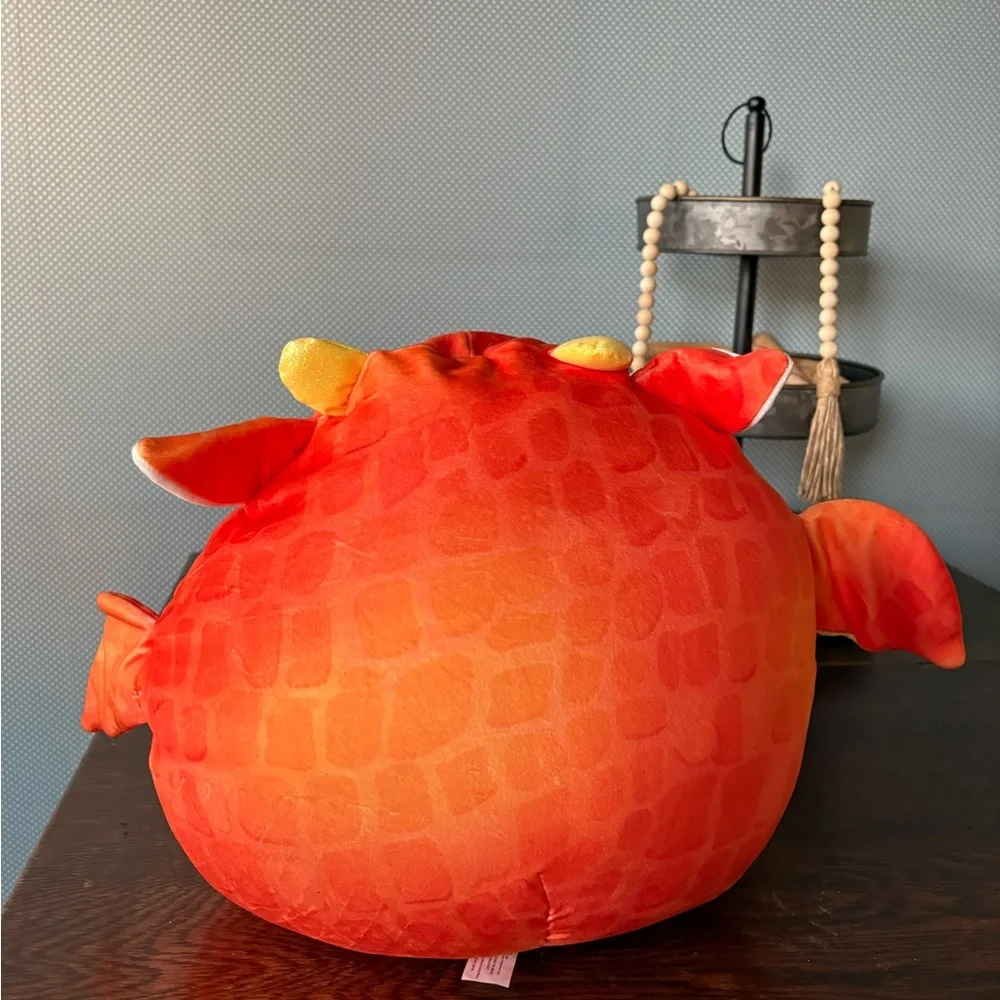 Tabasco Dragon Plush with Red and Orange Hues